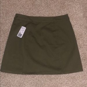 Army green skirt